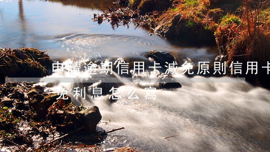 申請逾期信用卡減免原則(信用卡逾期申請減免利息怎么寫)