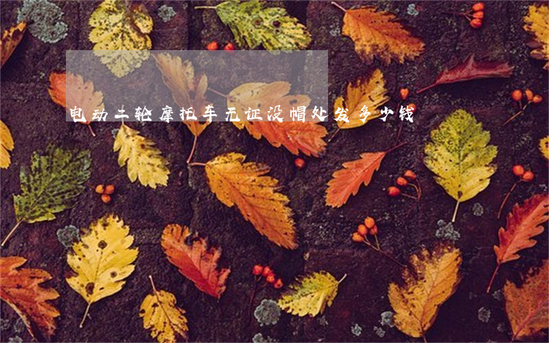 电动二轮摩托车无证没帽处发多少钱