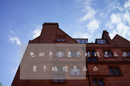 电动车全责不赔钱怎么办(电动车车祸对方全责不赔偿怎么办)