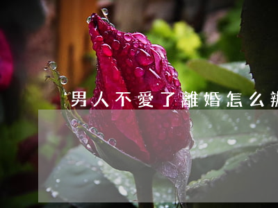 男人不愛了離婚怎么辦