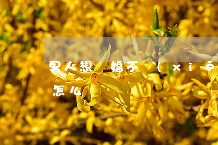 男人想離婚不寫(xiě)協(xié)議怎么辦