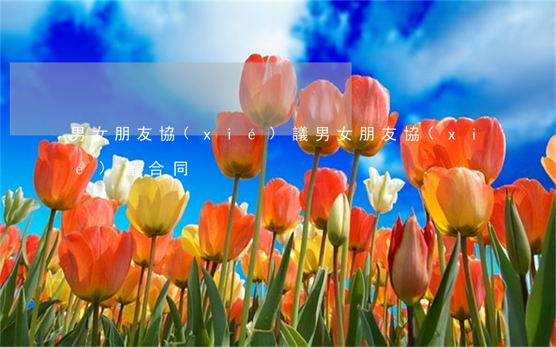 男女朋友協(xié)議(男女朋友協(xié)議合同)