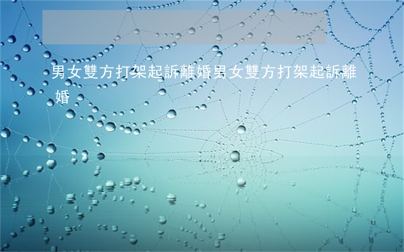 男女雙方打架起訴離婚(男女雙方打架起訴離婚)