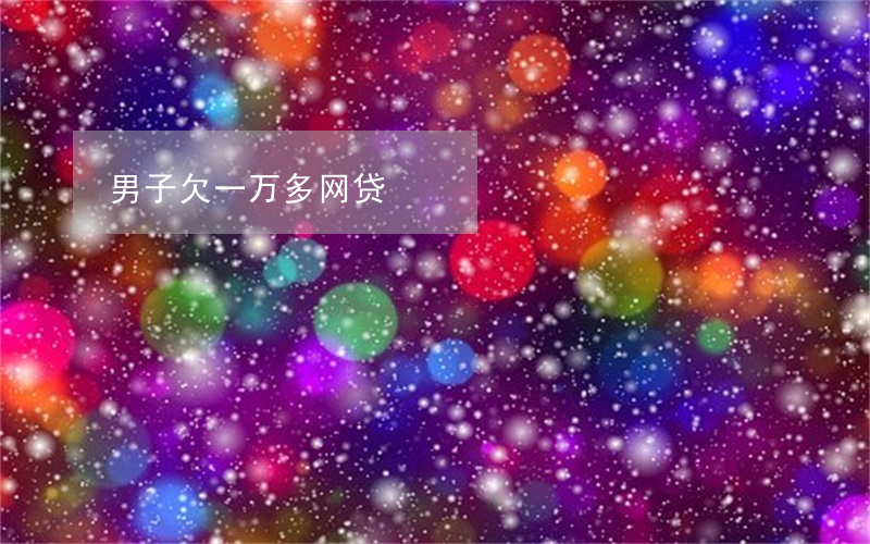 男子欠一万多网贷