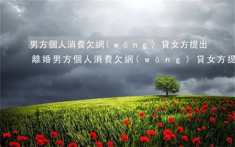 男方個人消費欠網(wǎng)貸女方提出離婚(男方個人消費欠網(wǎng)貸女方提出離婚)