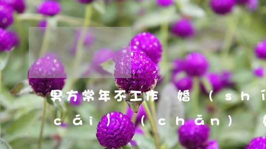 男方常年不工作離婚時(shí)分割財(cái)產(chǎn)(離婚后財(cái)產(chǎn)不分割行不行)