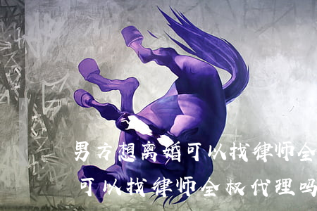男方想离婚可以找律师全权代理吗(协议离婚可以找律师全权代理吗)