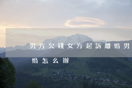 男方欠錢女方起訴離婚(男方欠錢女方起訴離婚怎么辦)