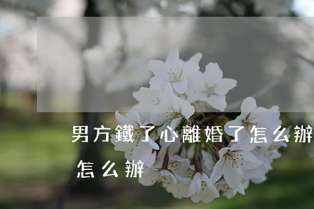 男方鐵了心離婚了怎么辦(男方鐵了心離婚了怎么辦)