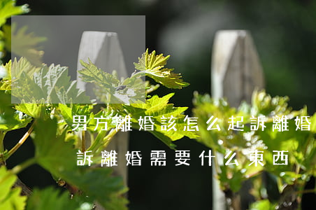 男方離婚該怎么起訴離婚(男方不同意離婚,起訴離婚需要什么東西)