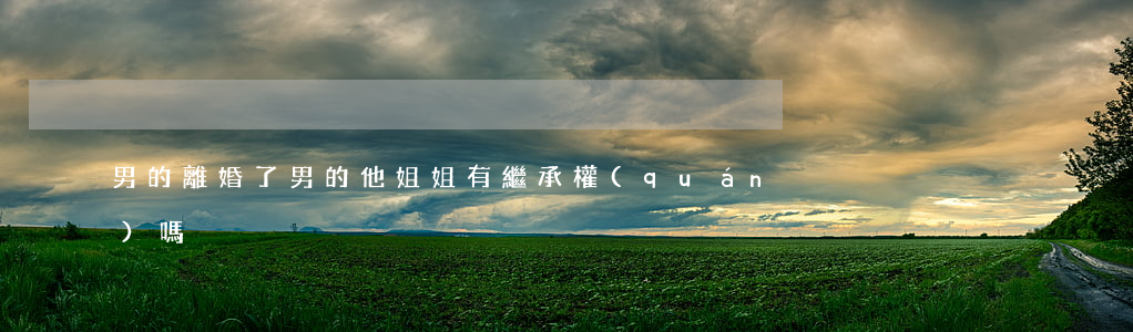 男的離婚了男的他姐姐有繼承權(quán)嗎
