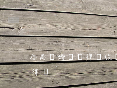 番禺離婚糾紛律師收費(fèi)(廣州番禺律師)