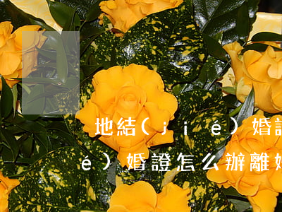 異地結(jié)婚證怎么辦(異地結(jié)婚證怎么辦離婚證)