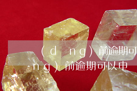 當(dāng)前逾期可以貸款嗎(當(dāng)前逾期可以申請(qǐng)貸款嗎)