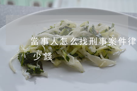 當事人怎么找刑事案件律師（刑事案請律師多少錢）