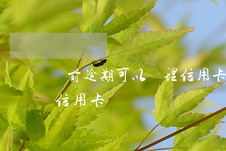 當前逾期可以辦理信用卡嗎(有過逾期能辦理信用卡嗎)