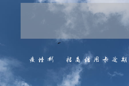 疫情影響招商信用卡逾期