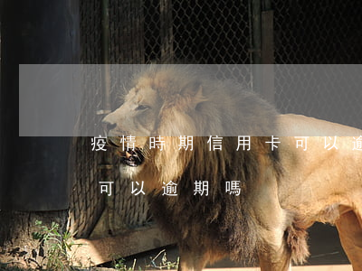疫情時期信用卡可以逾期嗎(疫情時期信用卡可以逾期嗎)