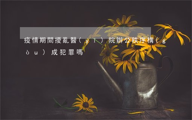 疫情期間擾亂醫(yī)院辦公秩序構(gòu)成犯罪嗎