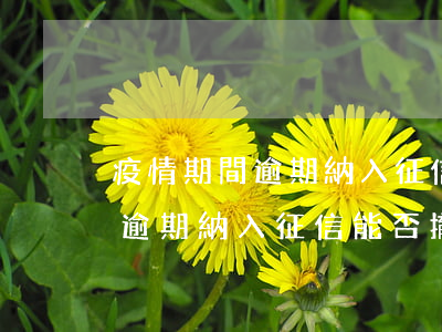 疫情期間逾期納入征信能否撤銷-疫情期間逾期納入征信能否撤銷申請(qǐng)