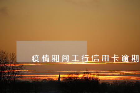 疫情期间工行信用卡逾期(疫情 信用卡逾期)