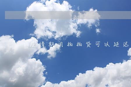 疫情期间拍拍贷可以延迟还款吗-