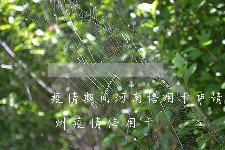 疫情期间河南信用卡申请停息挂账政策-郑州疫情信用卡