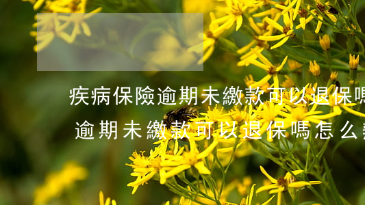 疾病保險逾期未繳款可以退保嗎-疾病保險逾期未繳款可以退保嗎怎么辦