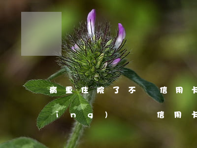 病重住院了不還信用卡行嗎(生重病無經(jīng)濟還信用卡怎么辦)