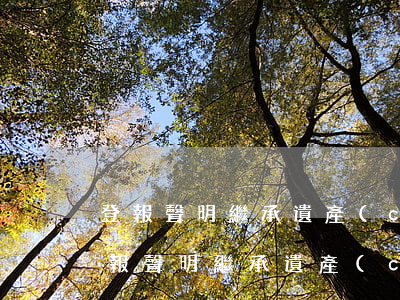 登報聲明繼承遺產(chǎn)什么意思(登報聲明繼承遺產(chǎn)什么意思)