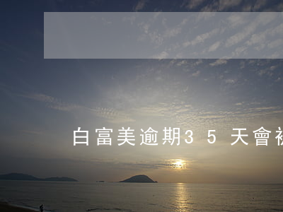 白富美逾期35天會被起訴嗎