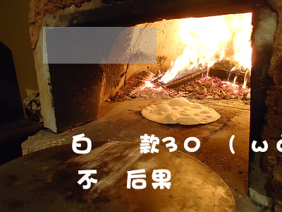 白戶貸款30萬(wàn)還不起(白戶貸款不還后果)