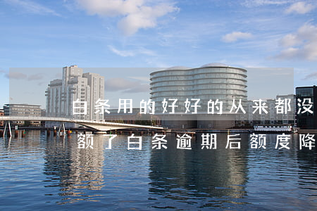 白条用的好好的,从来都没有逾期,却突然被降额了（白条逾期后额度降了）