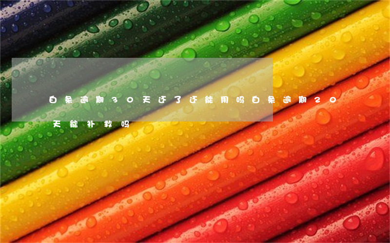 白条逾期30天还了还能用吗(白条逾期20天能补救吗)