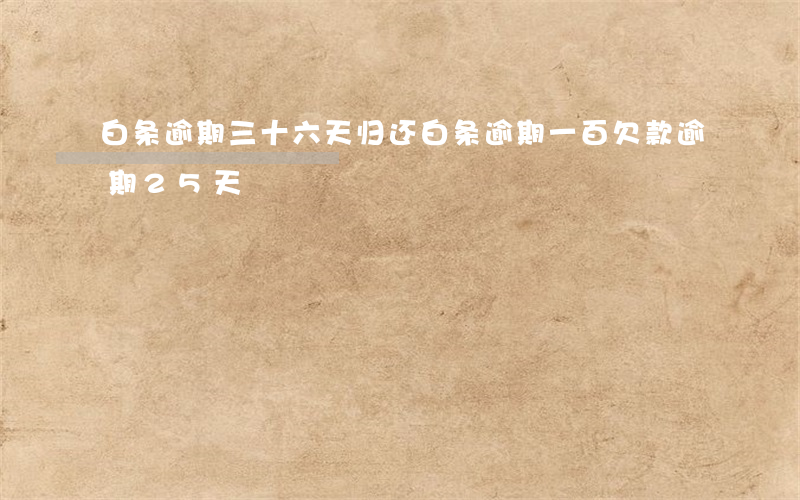 白条逾期三十六天归还(白条逾期一百欠款逾期25天)