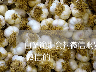 白条逾期会封微信账号吗(白条逾期会自动扣微信的)