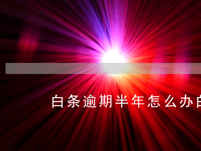 白条逾期半年怎么办(白条逾期不还会怎样?)