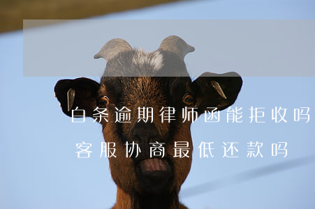 白条逾期律师函能拒收吗(白条逾期后可以和客服协商最低还款吗)