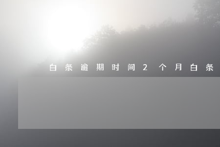 白条逾期时间2个月(白条逾期2天有影响)