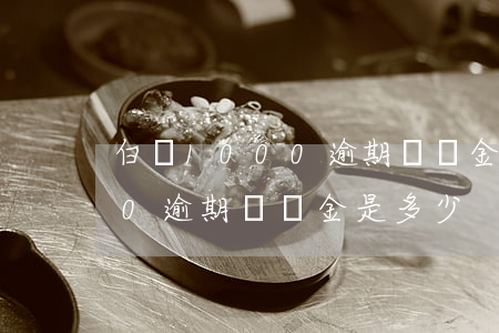 白條1000逾期違約金是多少(白條1000逾期違約金是多少)