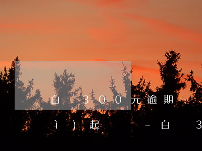白條300元逾期一個(gè)月會(huì)起訴嗎-白條300元逾期一個(gè)月會(huì)起訴嗎知乎