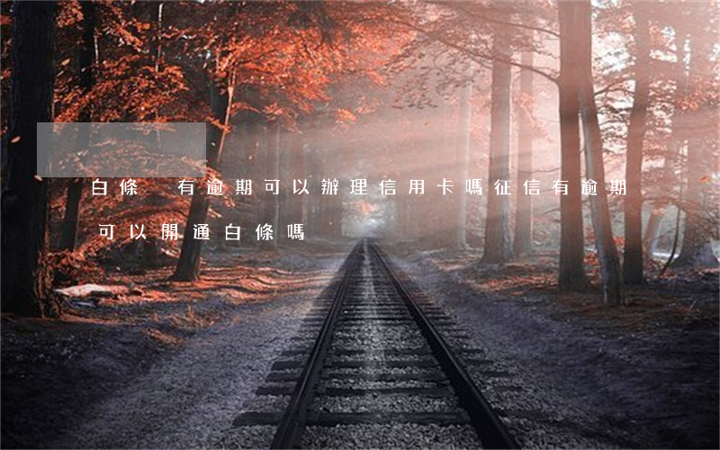 白條沒有逾期可以辦理信用卡嗎(征信有逾期可以開通白條嗎)