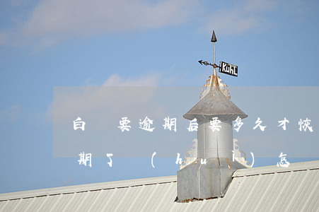 白條要逾期后要多久才恢復(fù)(白條逾期了會(huì)怎樣)