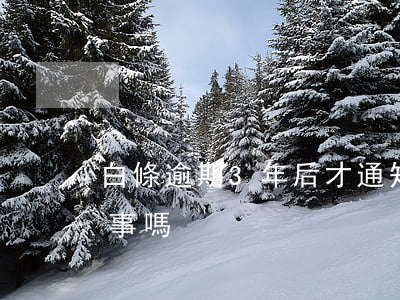 白條逾期3年后才通知欠款(白條逾期3天有事嗎)