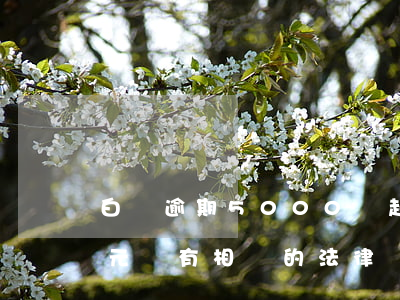白條逾期5000會起訴么(白條逾期500元會有相關的法律責任嗎)