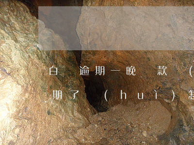 白條逾期一晚還款會(huì)怎樣(白條逾期了會(huì)怎樣)