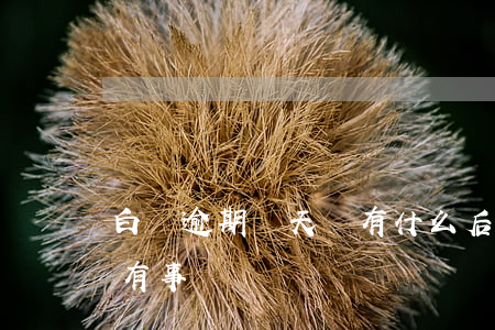 白條逾期兩天會有什么后果 白條逾期幾天會有事嗎