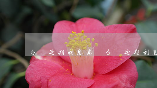 白條逾期利息高嗎（白條逾期利息那么高）