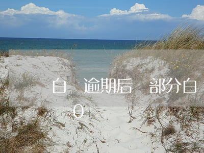 白條逾期后還部分(白條逾期兩天還上有啥影響0)