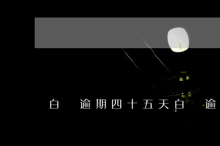 白條逾期四十五天（白條逾期四十五天）
